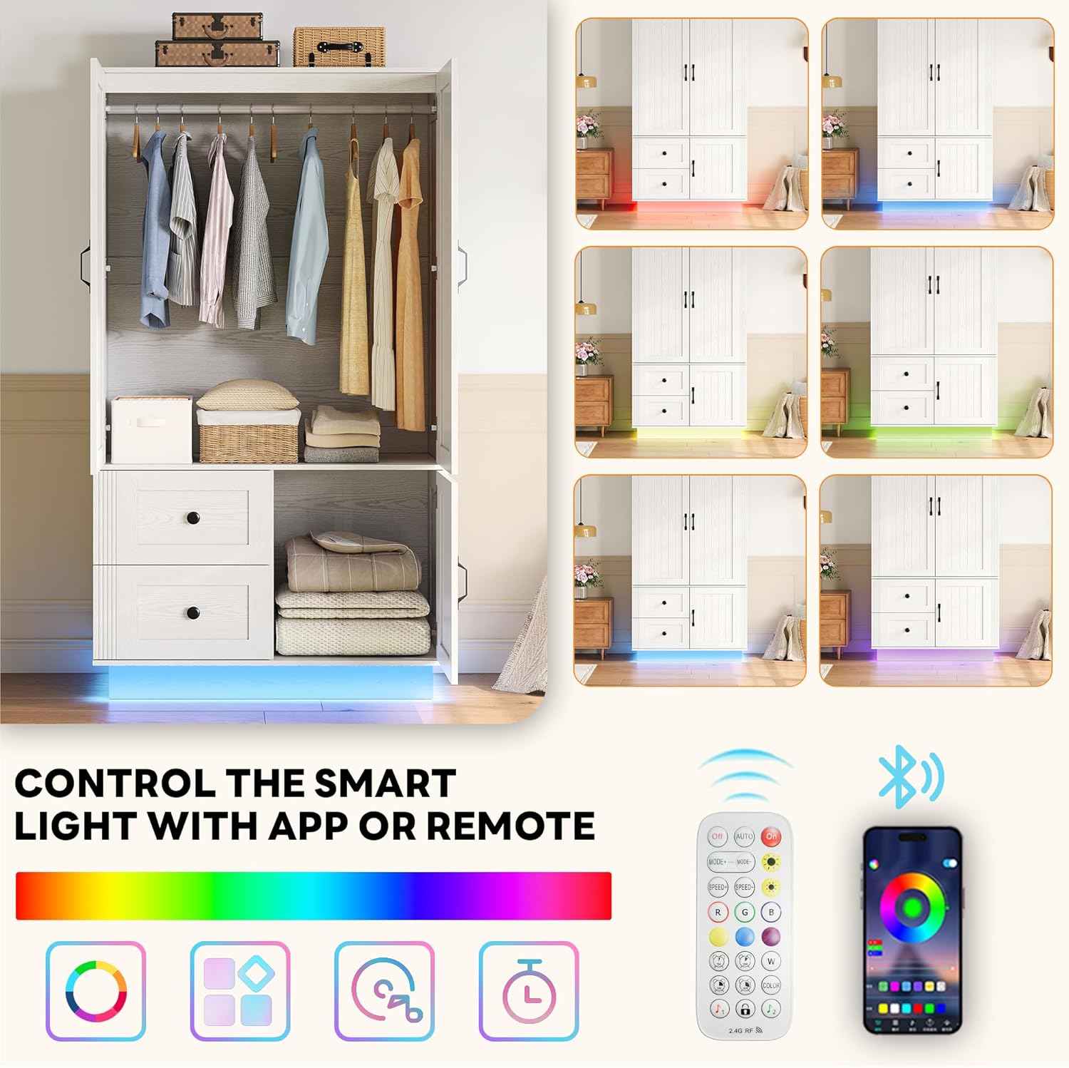 LIKIMIO 70“ Wooden Closet