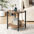 LIKIMIO 2-Tier Round End Table （15.8“）