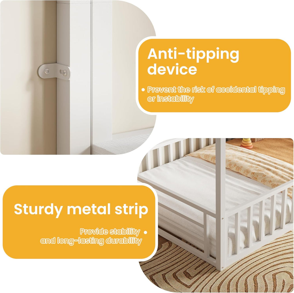 LIKIMIO Floor-standing Storage Loft Bed Frame