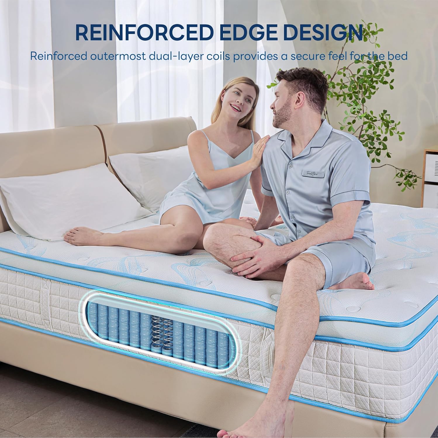 LIKIMIO Gel Memory Foam with Cooling Tech Mattress（Oeko-TEX & CertiPUR-US Standards）