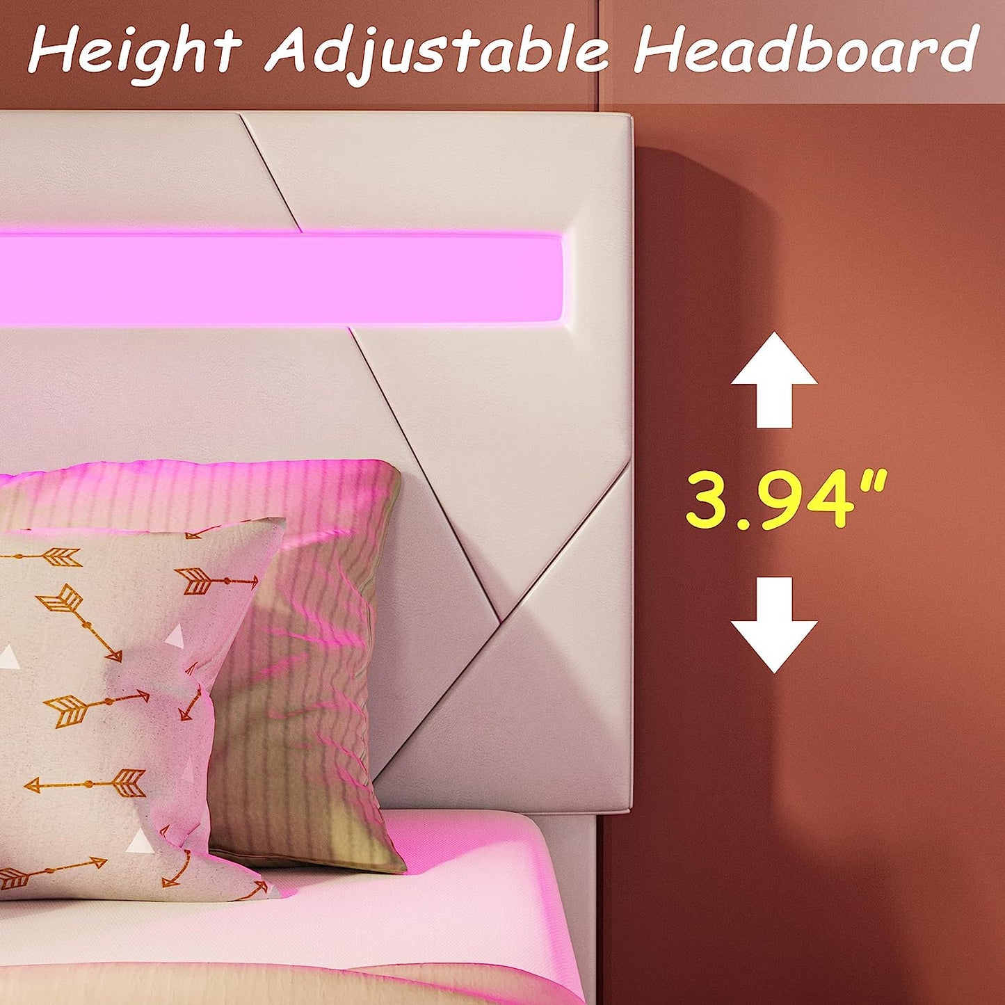LED Modern Twin Bed Frame