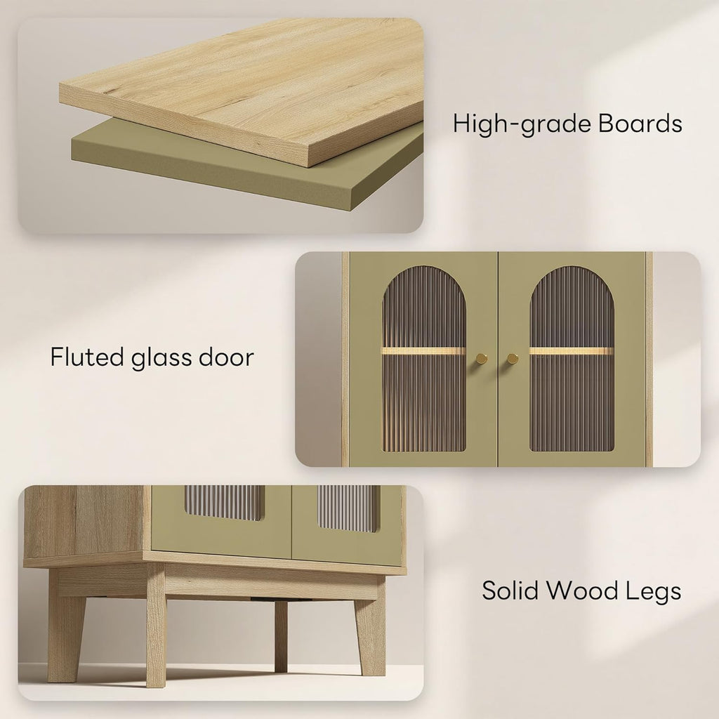 LIKIMIO Bathroom Storage Cabinet, Small Cabinet with 2 Doors and Adjustable Shelf