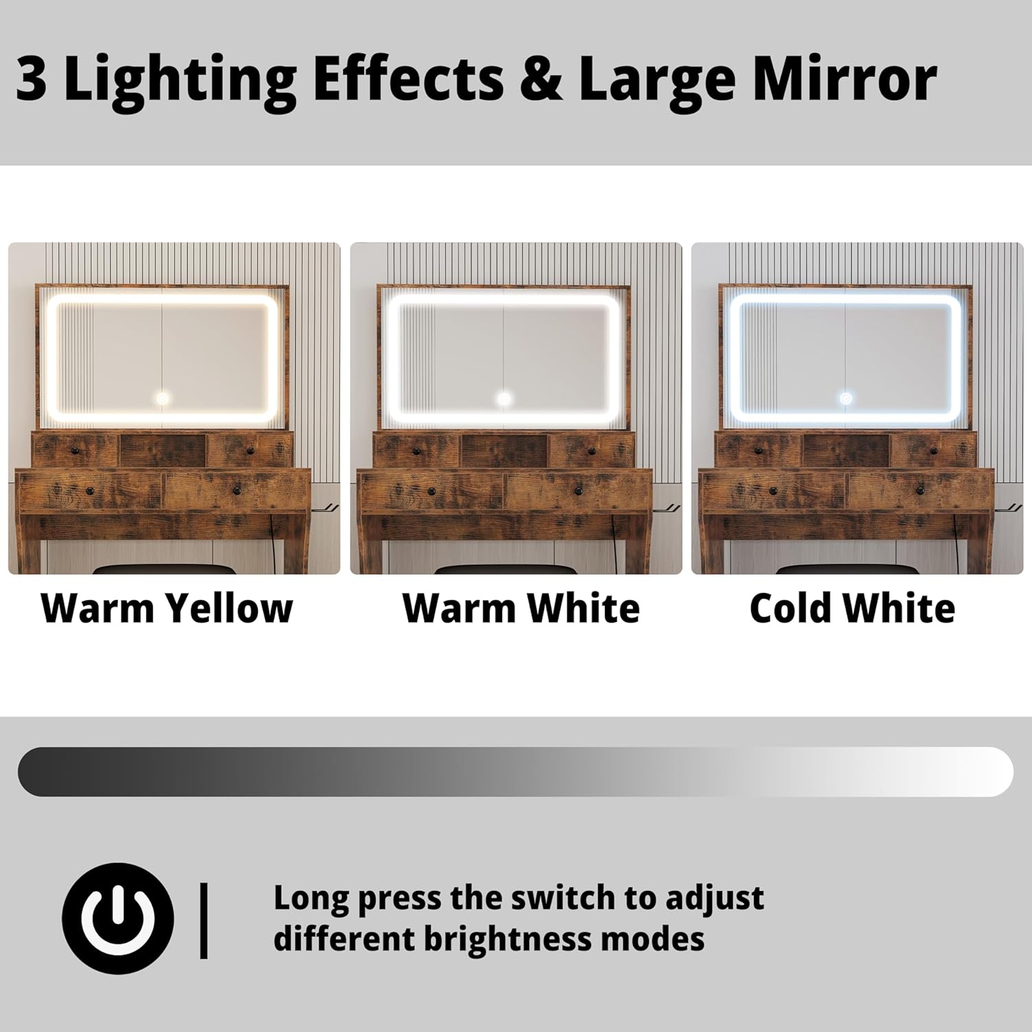 LIKIMIO 55.12” Hair Dryer Holder Make Up Vanity