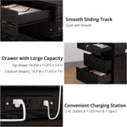 LIKIMIO Nightstand with Lock