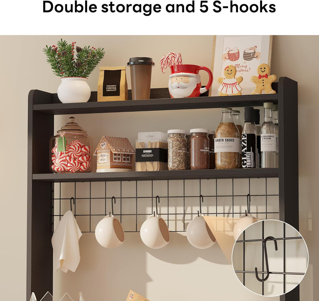 LIKIMIO Farmhouse Style Baker Rack