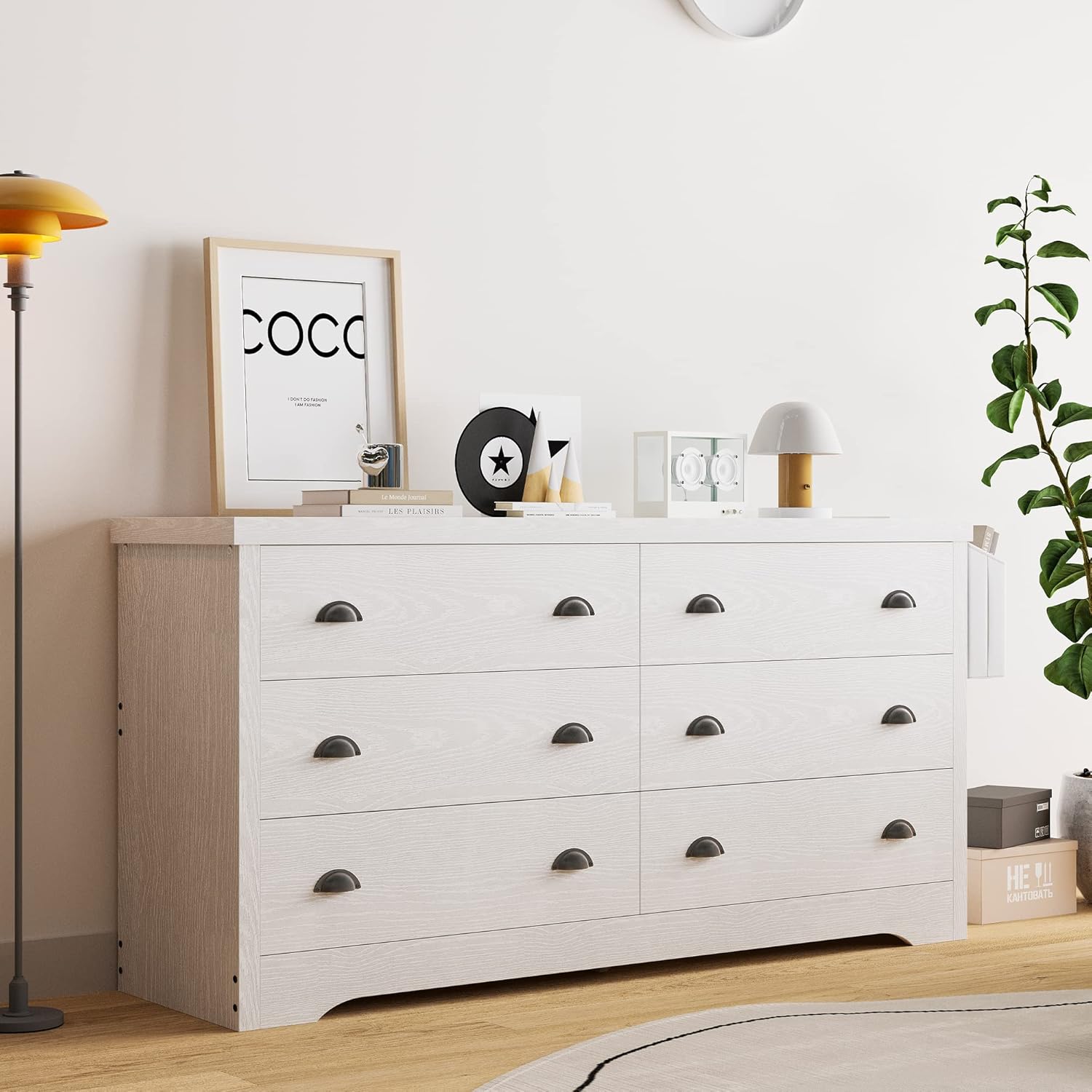 LIKIMIO 6-Drawer MDF Board Dresser (31.5")