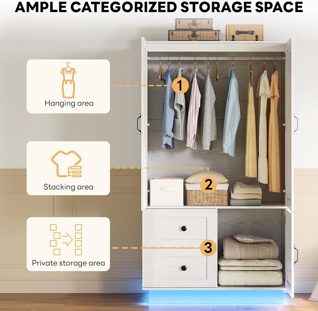 LIKIMIO 70“ Wooden Closet