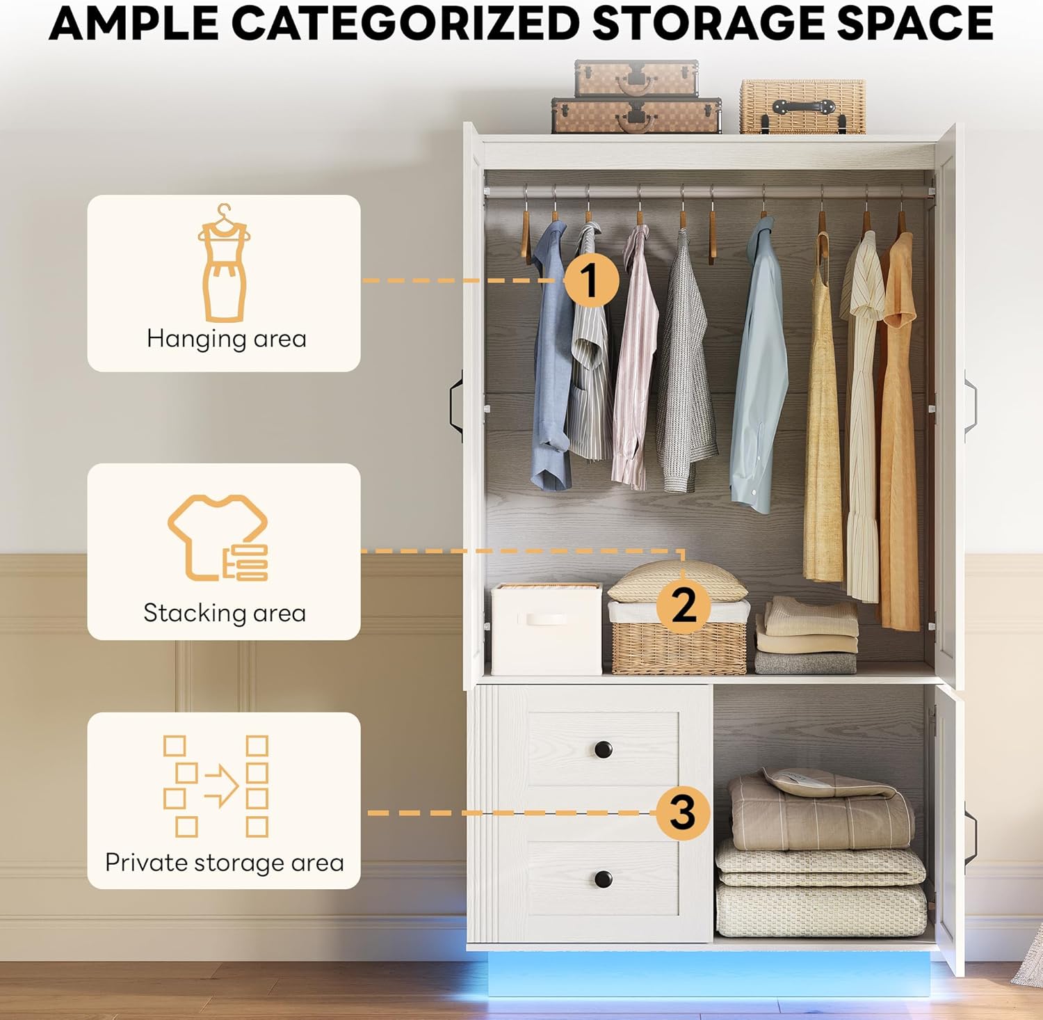 LIKIMIO 70“ Wooden Closet
