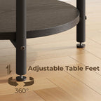 LIKIMIO 2-Tier Round End Table （15.8“）