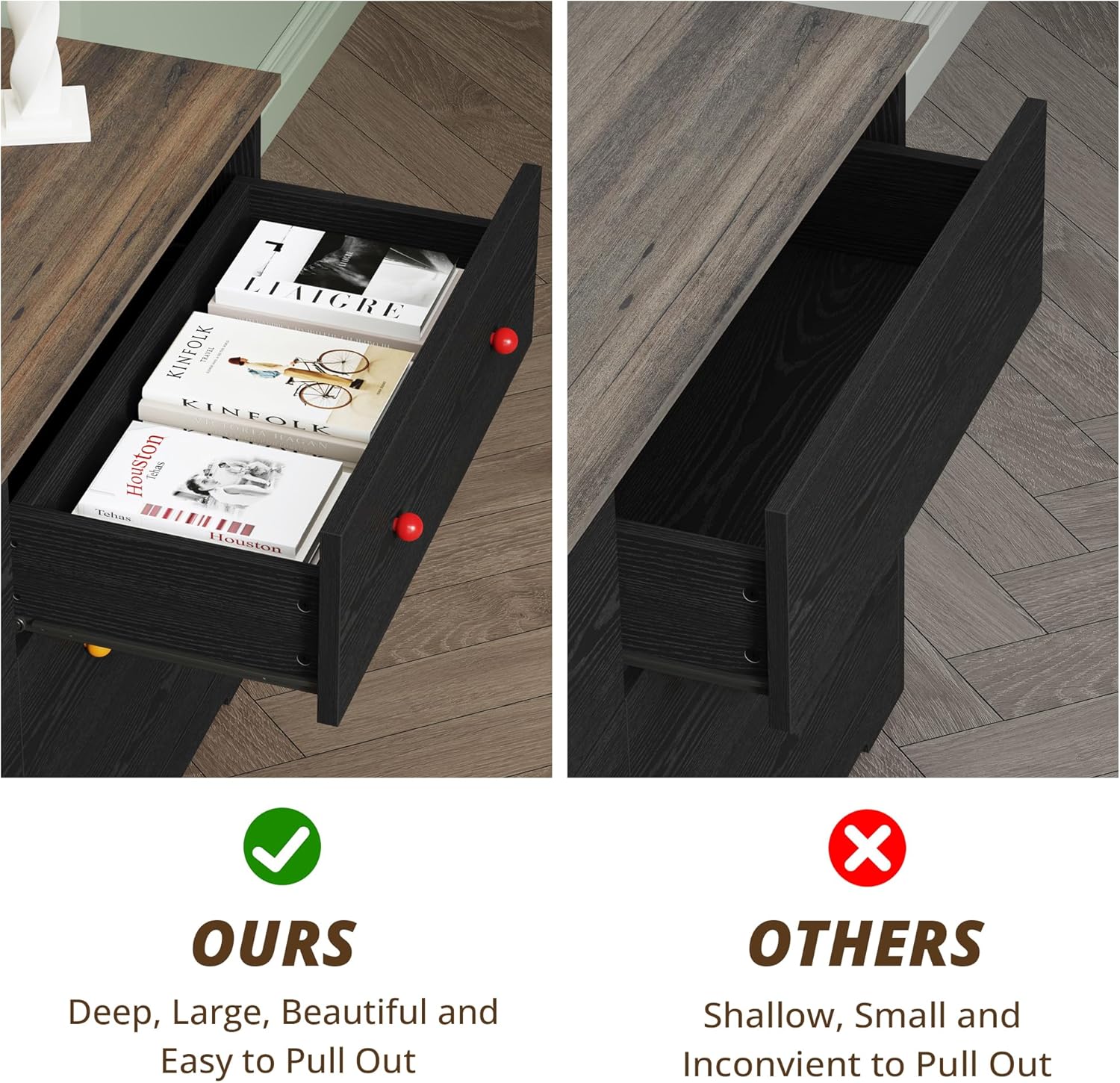 LIKIMIO Wide Wood Chest Dresser (59" )