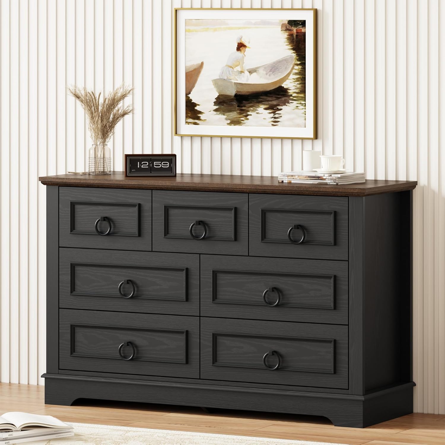 LIKIMIO Wooden 7-Drawer Dresser (47.2")