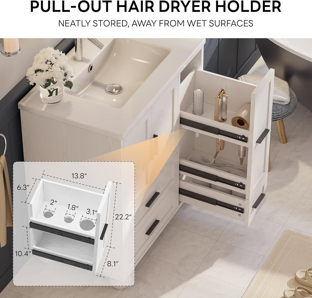 LIKIMIO Modern Wooden Bathroom Vanity (30"/36")