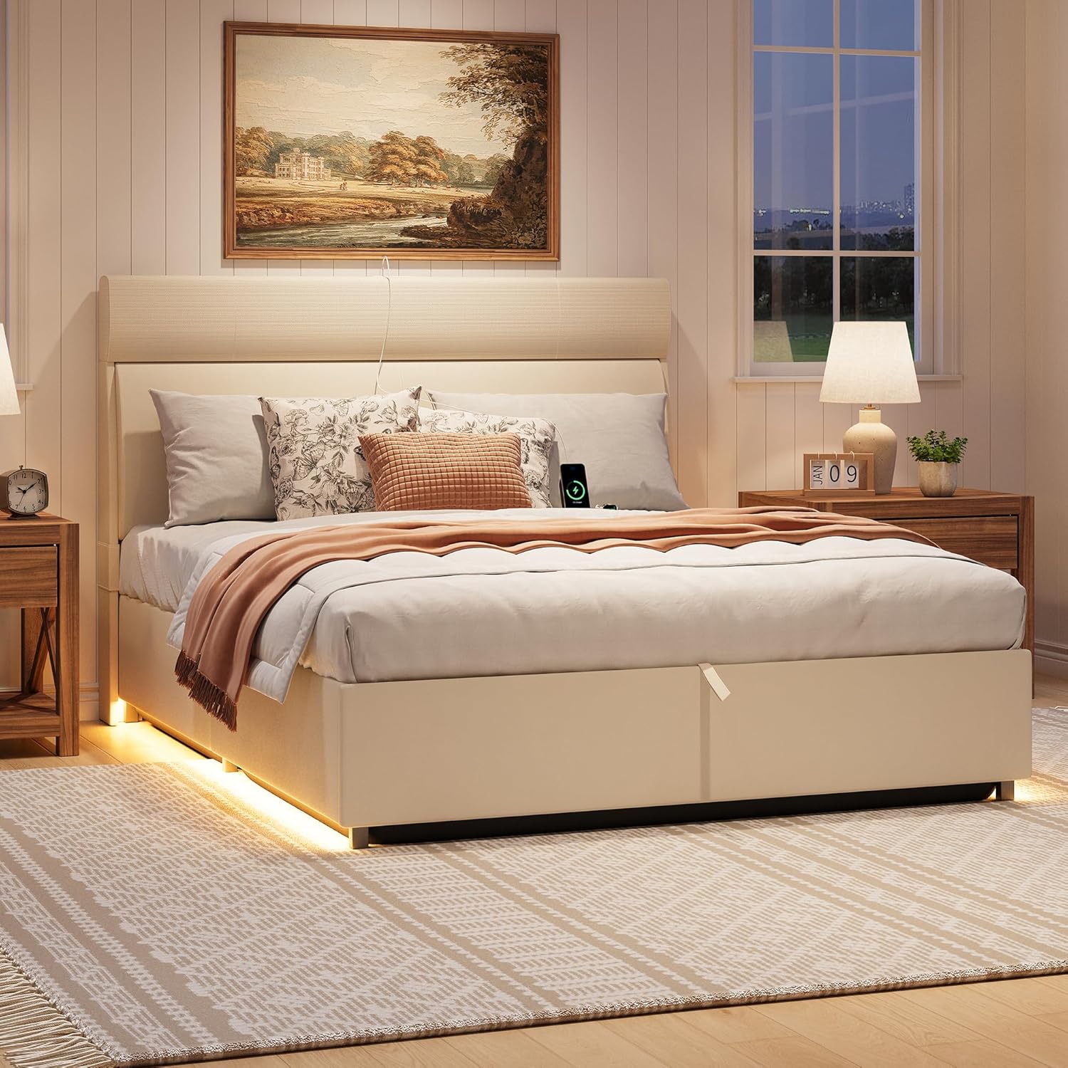 LIKIMIO Liftable Storage Bed Frame