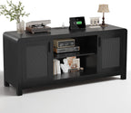 LIKIMIO TV Stand with Power Outlet for TVs up to 65", Black