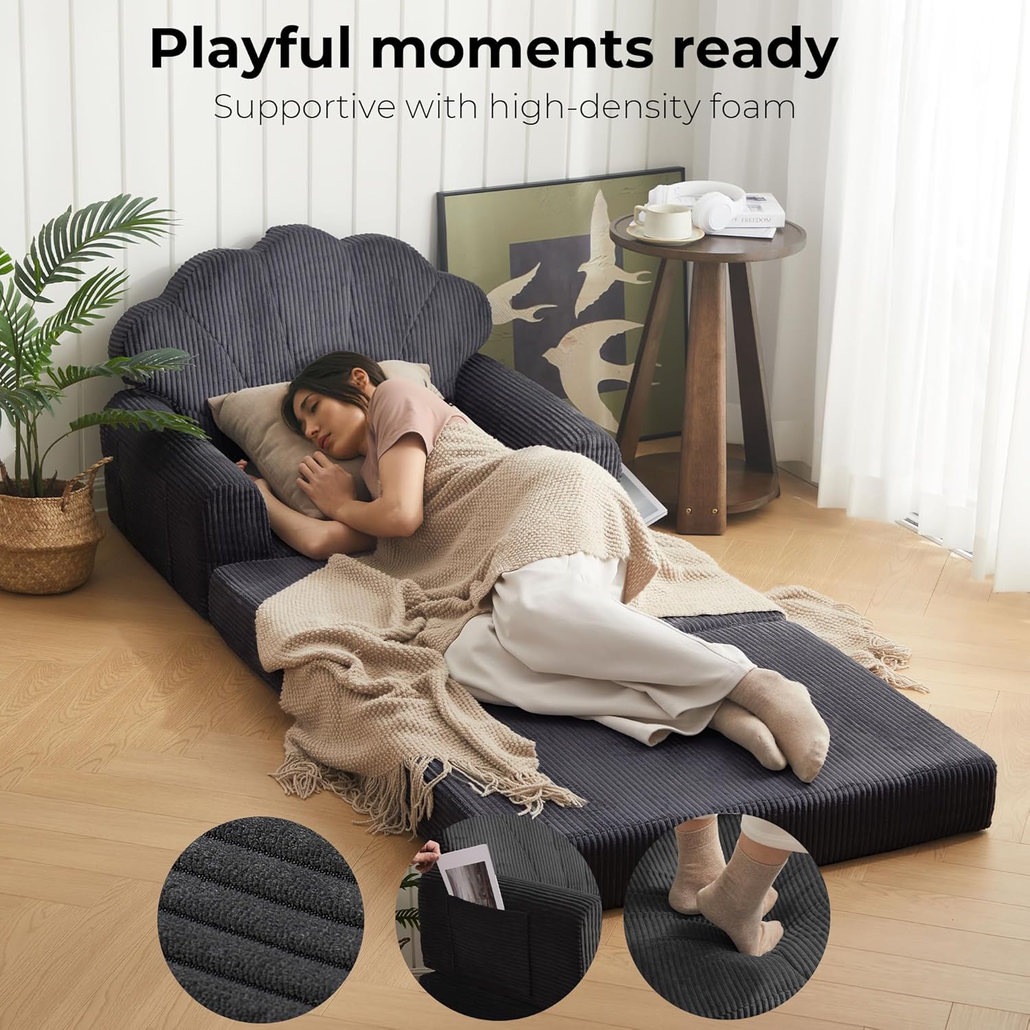 LIKIMIO Foldable Sofa Bed & Mattress