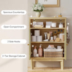 LIKIMIO Bathroom Storage Cabinet, Small Cabinet with 2 Doors and Adjustable Shelf