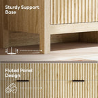 LIKIMIO Grooved Wood Dresser （59“）
