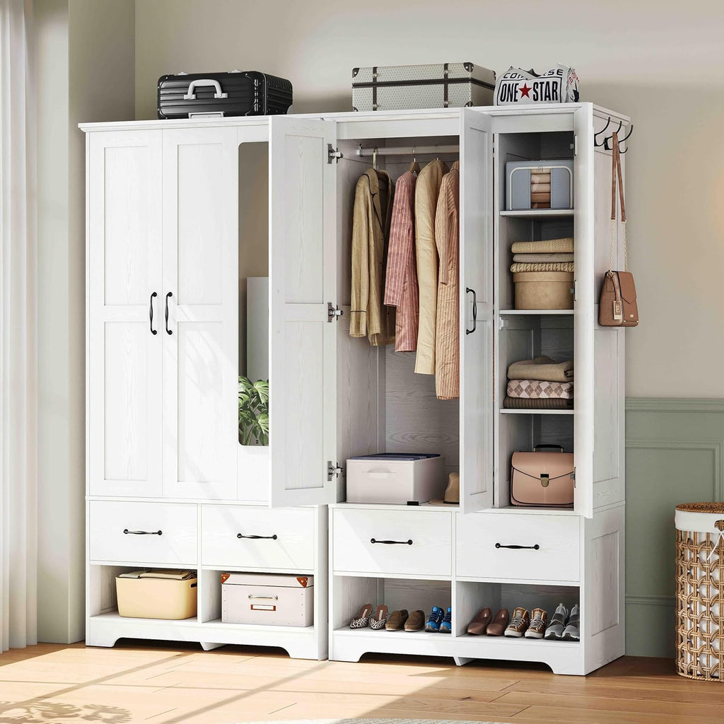 LIKIMIO Semi-mirror Storage Closet（70.35“）