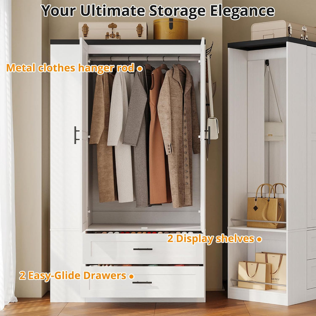 LIKIMIO Hidden Dressing Mirrorr Wardrobe（70“）