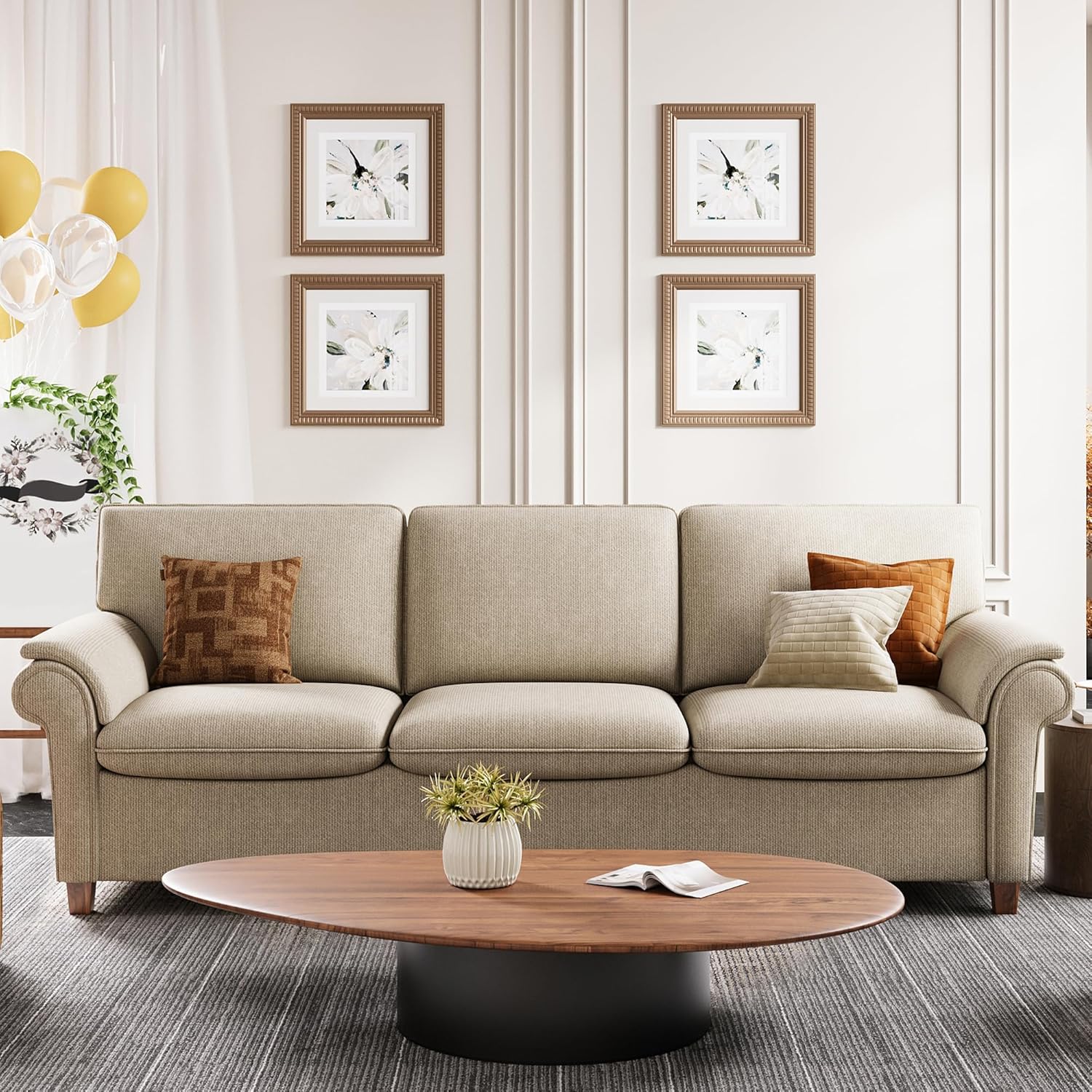 LIKIMIO 89" USB Extra Deep Sofa