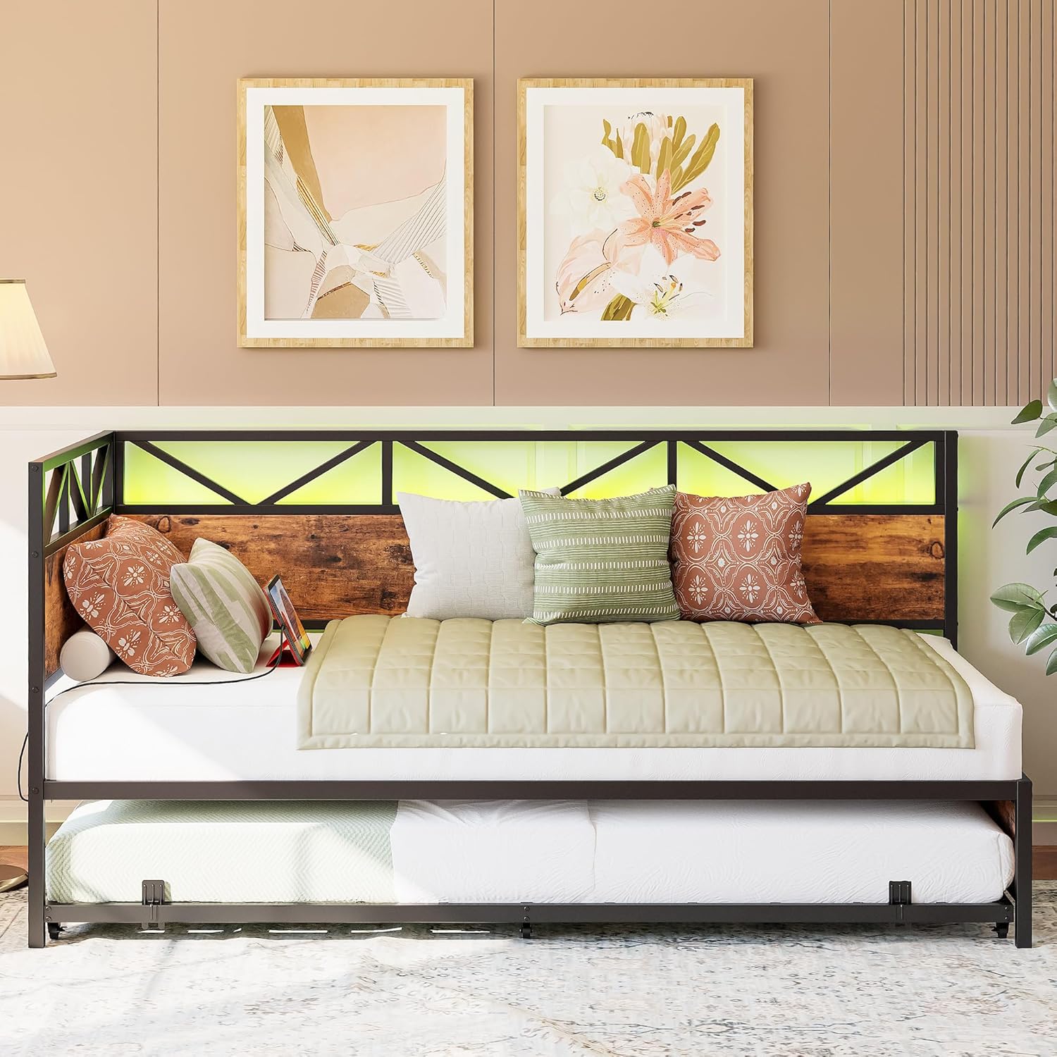 LIKIMIO 2-IN-1 Pull-Down Scroll Wheel Corner Bed