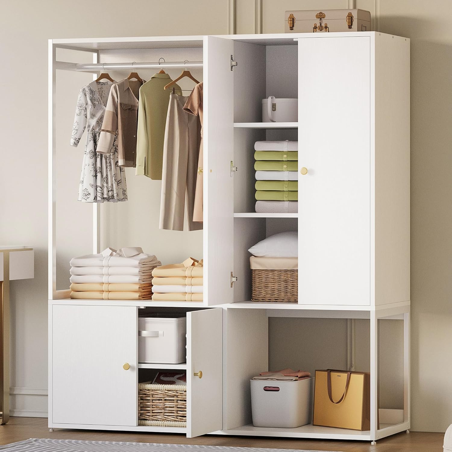 LIKIMIO 63”  Hanging Rod Closet
