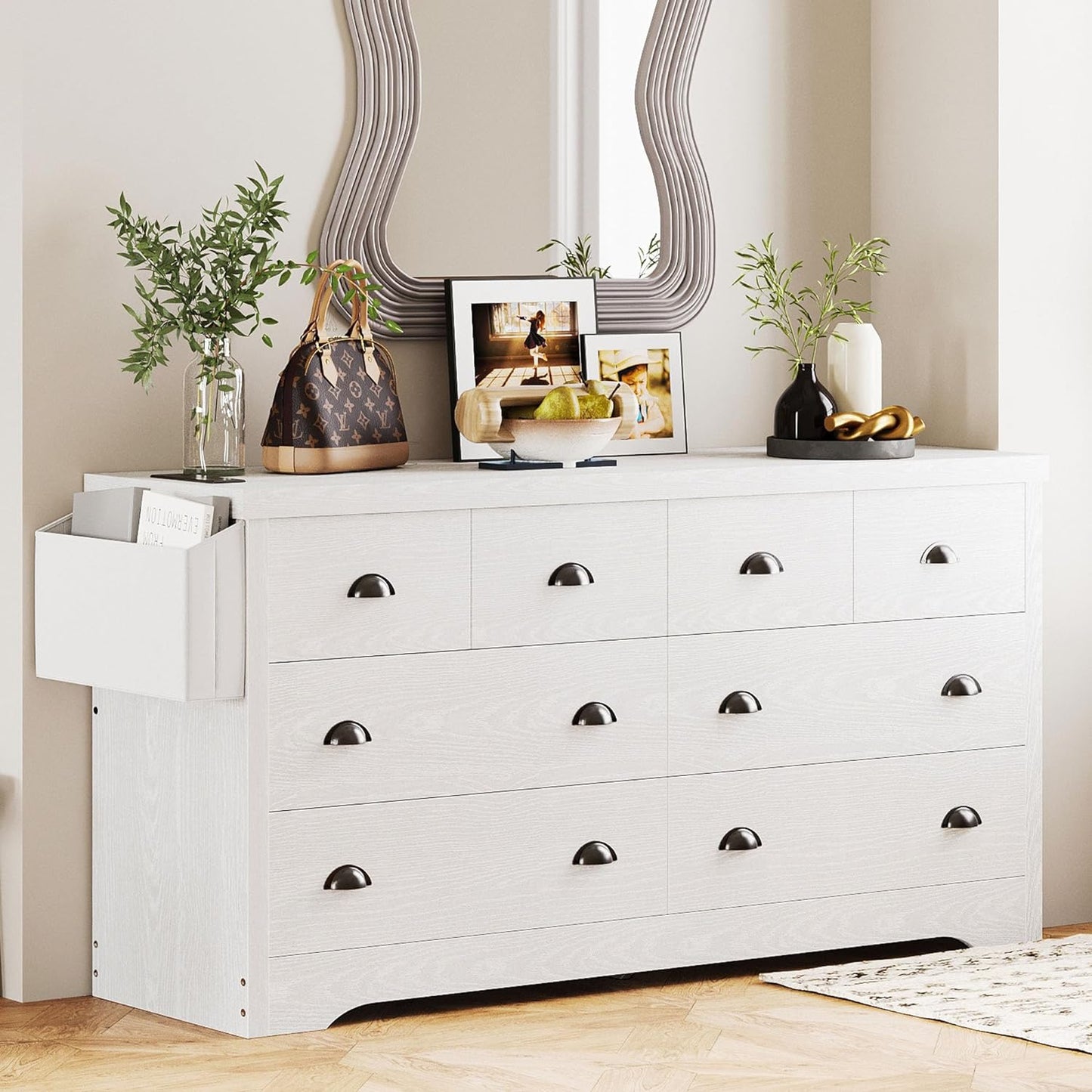 8 Drawer Dresser White