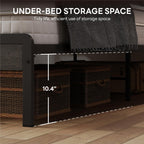 LIKIMIO Wood Grain Bed Frame