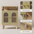 LIKIMIO Bathroom Storage Cabinet, Small Cabinet with 2 Doors and Adjustable Shelf