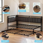 LIKIMIO Upholstered Storage Corner Bed