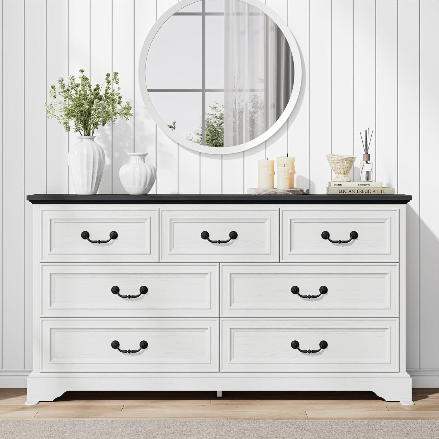 LIKIMIO Wooden 7-drawer Dresser (59")