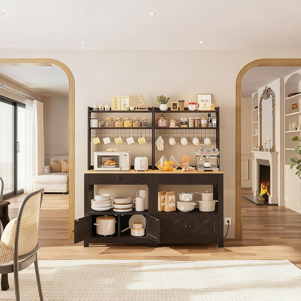 LIKIMIO Farmhouse Style Baker Rack