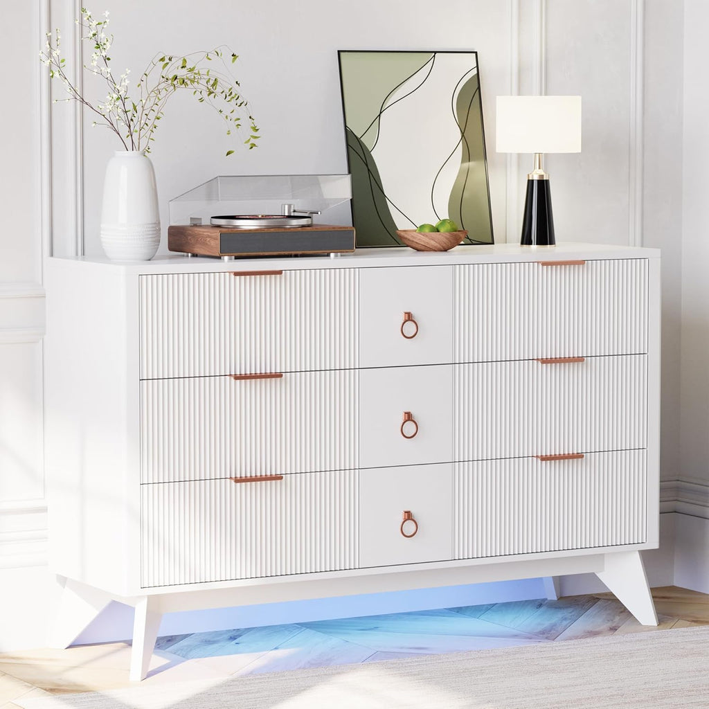 LIKIMIO Walnut 9-Drawers Dresser (55")