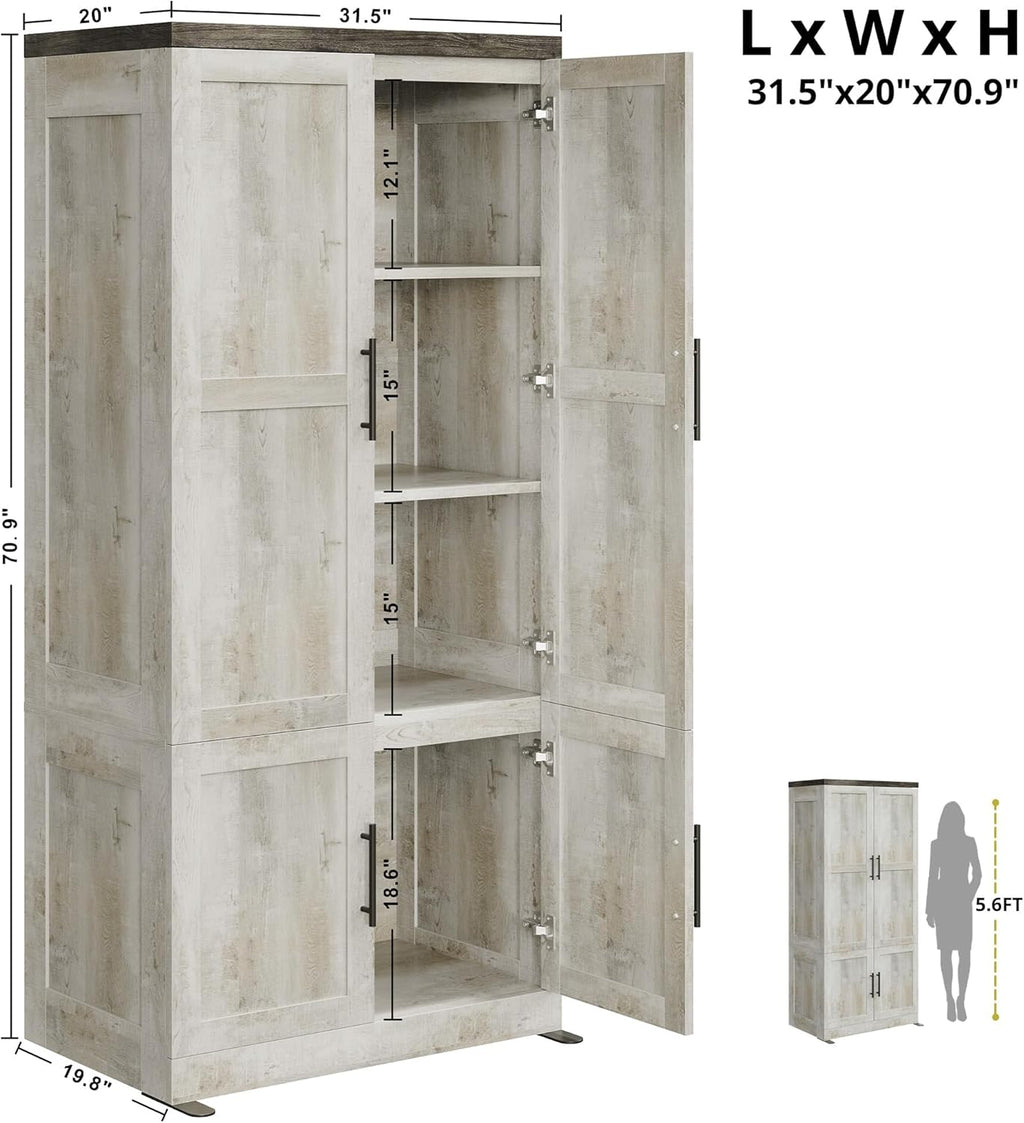 LIKIMIO 70.9” Farmhouse Wardrobe Closet