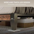 LIKIMIO Element Nest Series Full XL Bed Frame, Dark Grey