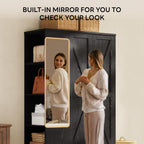 LIKIMIO Armoire Freestanding Wooden Closet Set（70"）