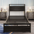 LIKIMIO Drawers and Storage Sockets Bed Frame