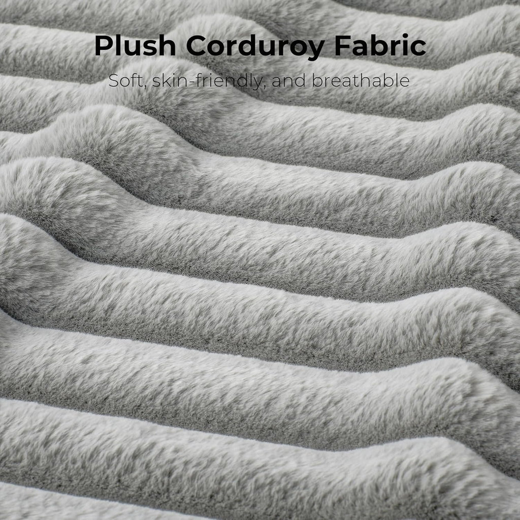 LIKIMIO 112" Plush Corduroy Loveseat