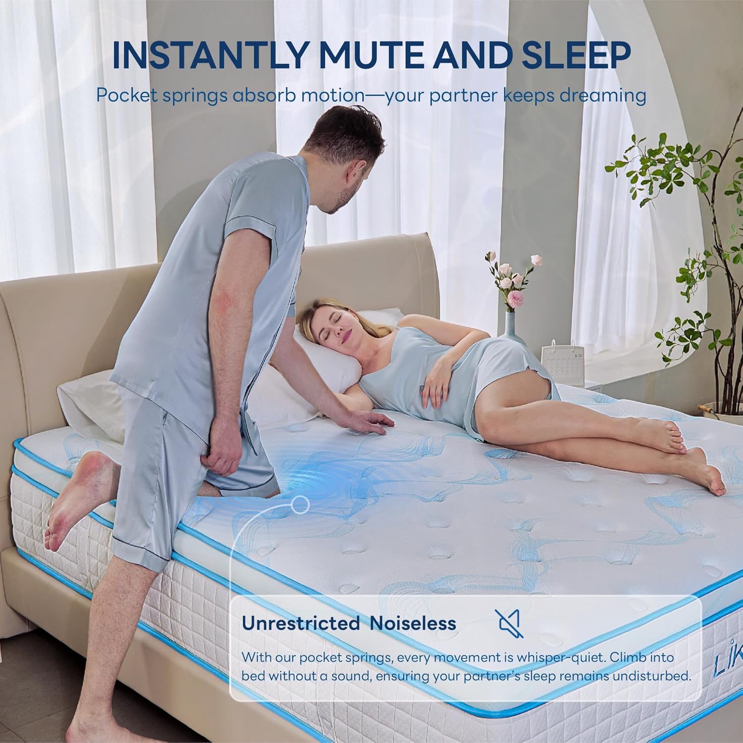 LIKIMIO 12 Inch Gel Memory Foam mattrerss, Oeko-TEX, CertiPUR-US