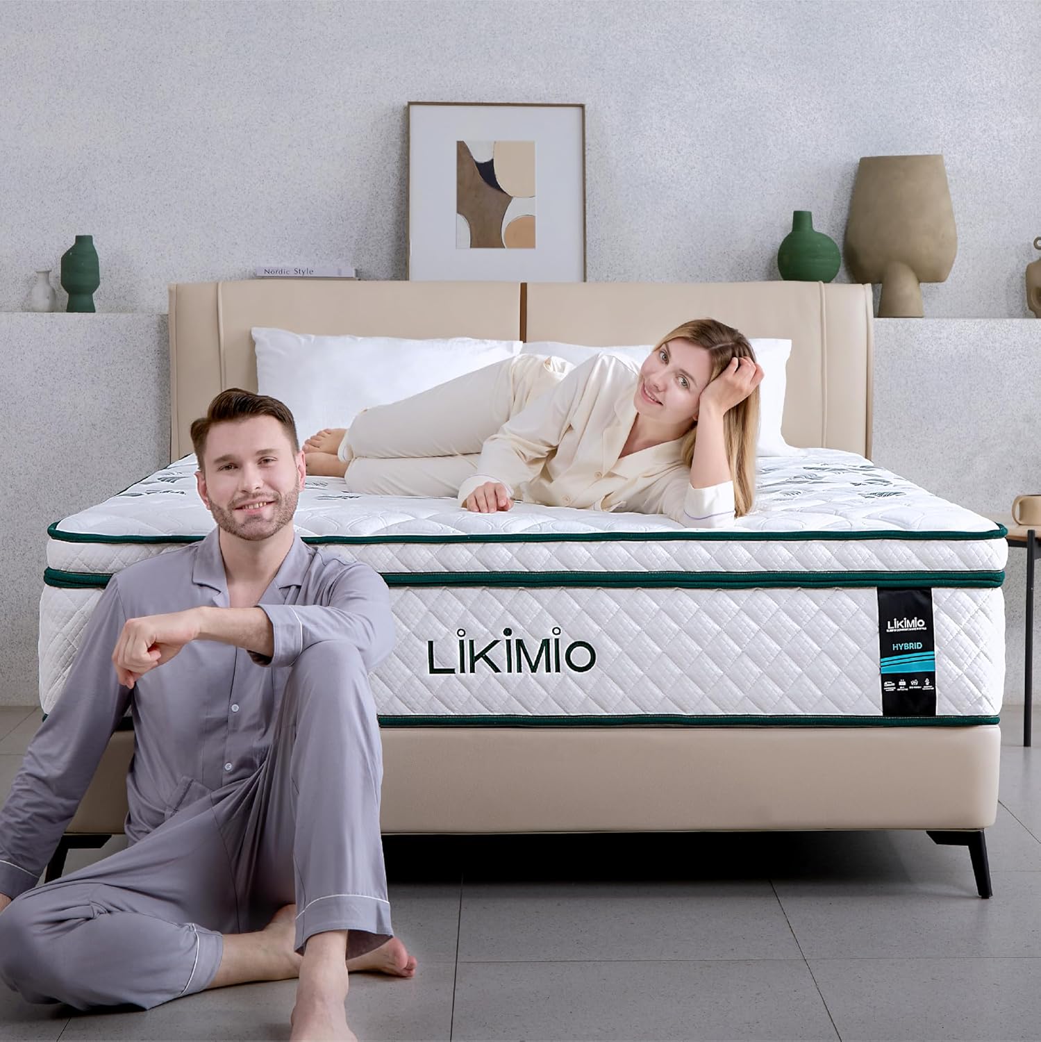 LIKIMIO Cooling Gel Memory Foam Blend Mattress - Oeko-TEX Certified