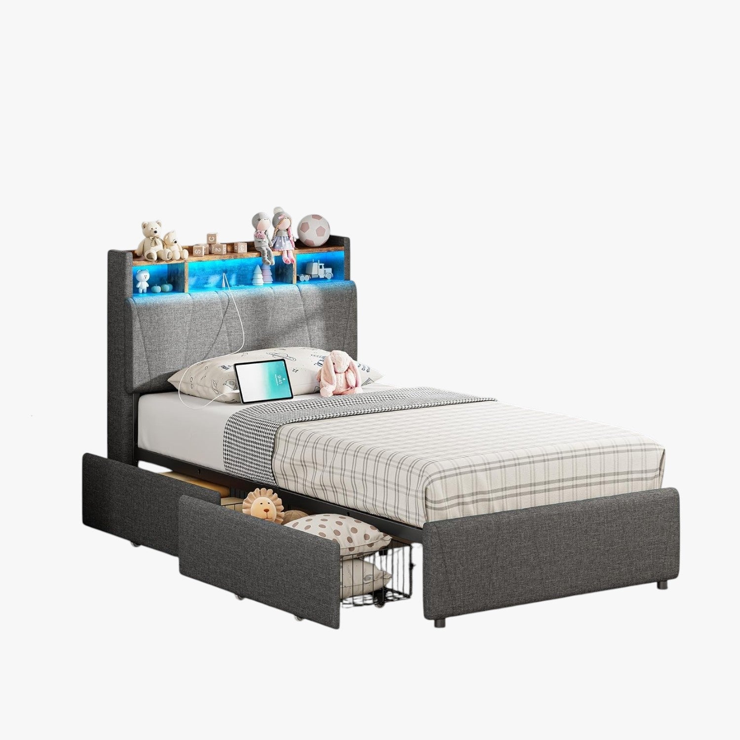 Storage Bed Frames with Drawers | Queen, Full & Twin – Likimio