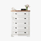 LIKIMIO 5-Drawer 43" Tall Dresser with Built-in Charging Station