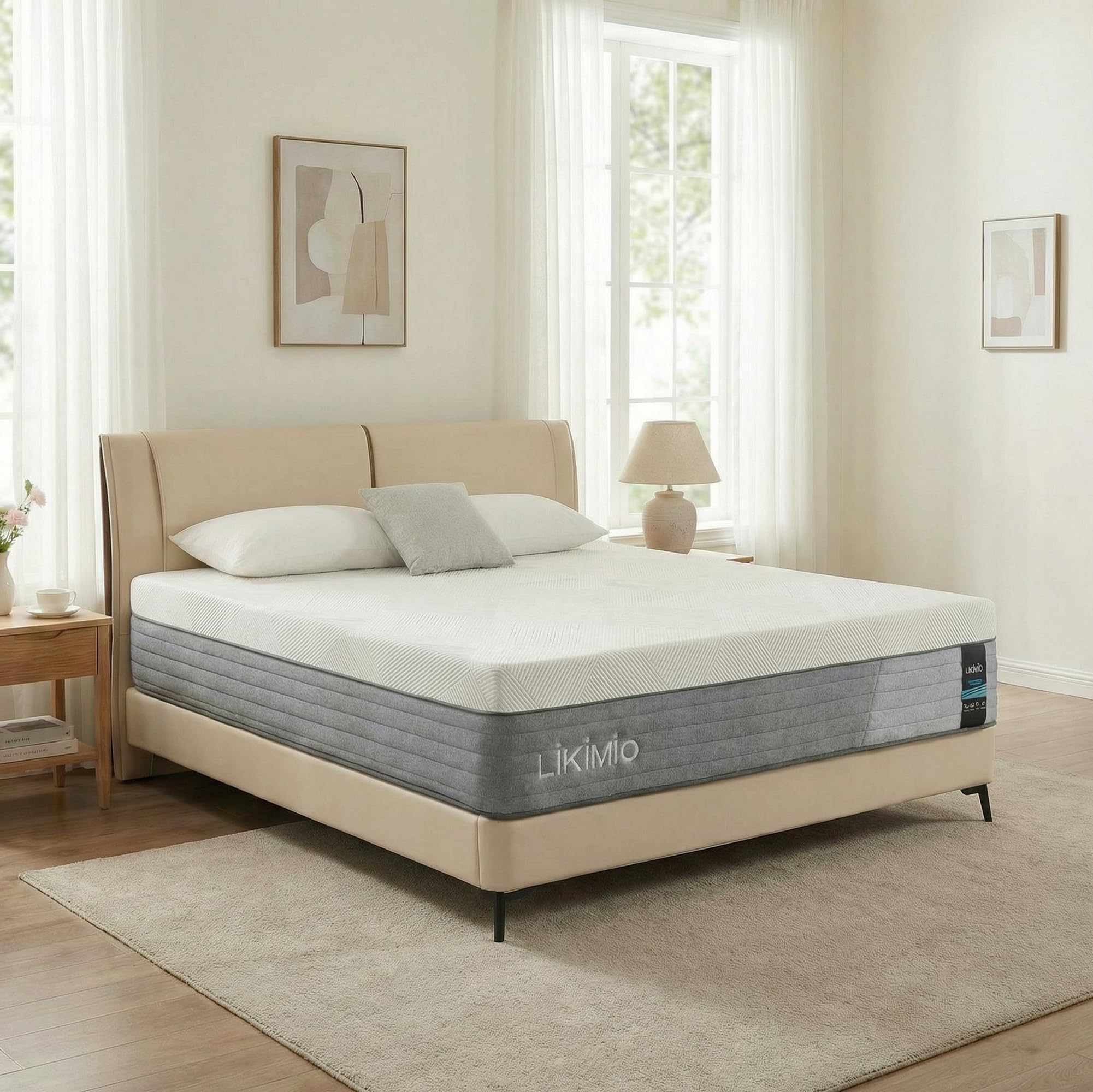 LIKIMIO Twin Gel Memory Foam Mattress with Tencel Fabric, CertiPUR