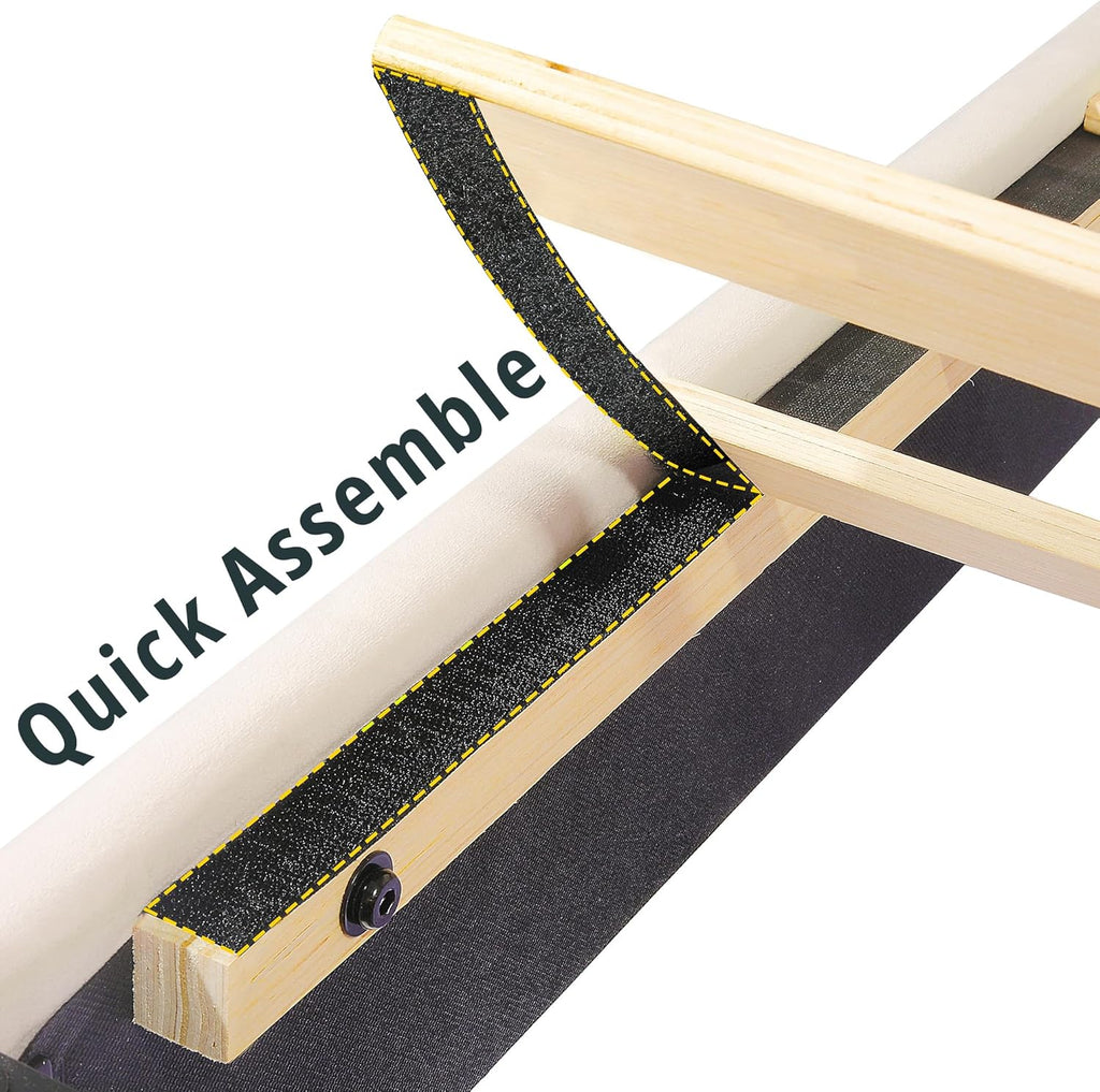 LIKIMIO LED & Velvet Upholstered Platform Bed Frame