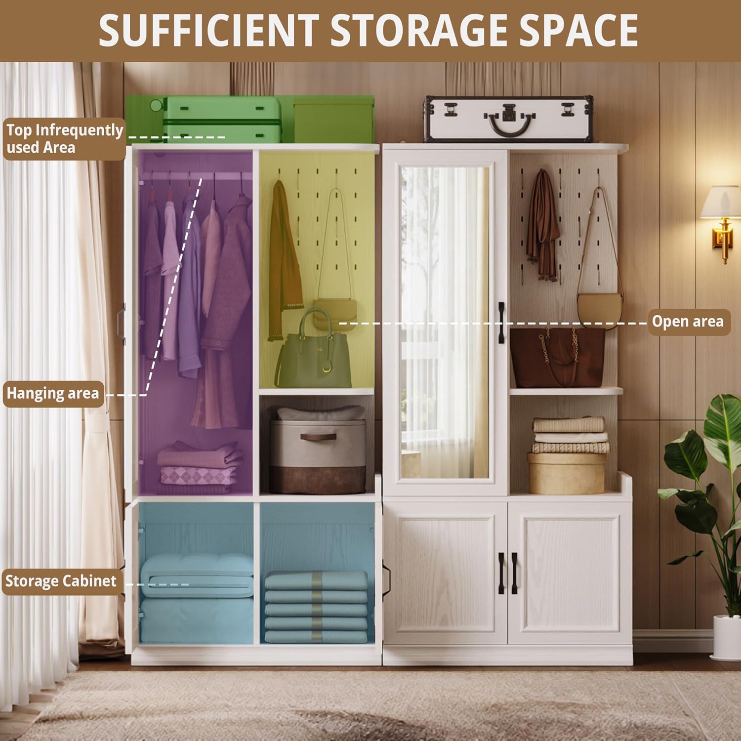 LIKIMIO Reversible Installation Design Wooden Wardrobe (70”)