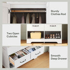 LIKIMIO Semi-mirror Storage Closet（70.35“）
