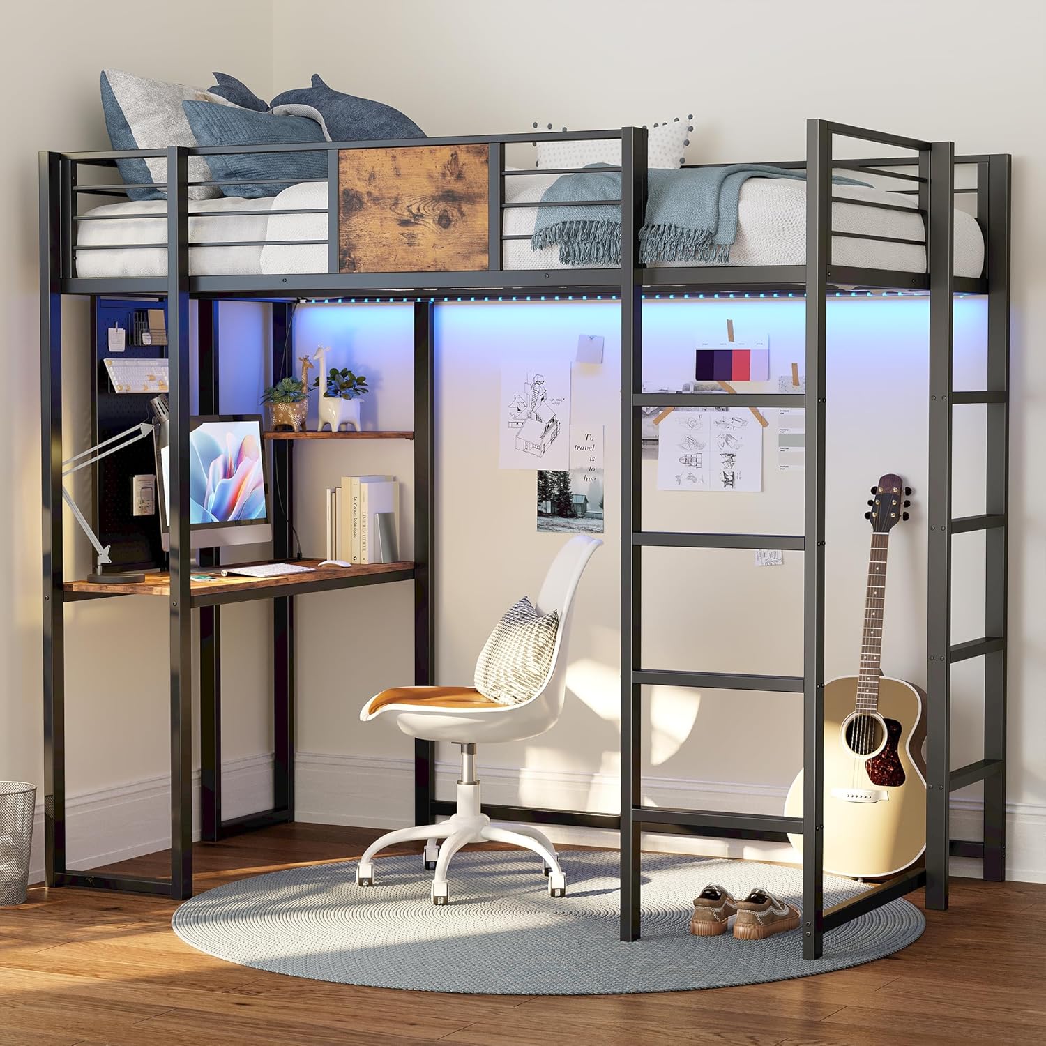 LIKIMIO Loft Bunk Bed Frame