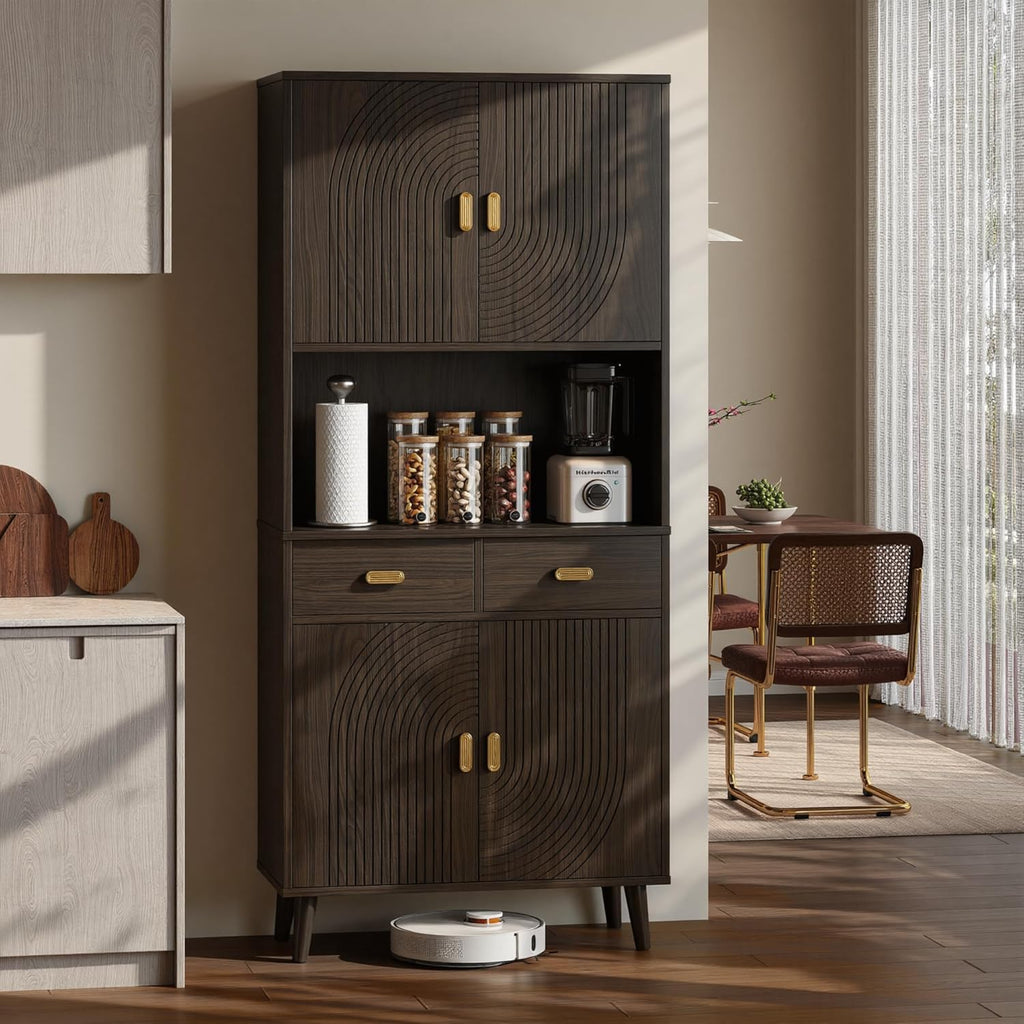 LIKIMIO Adjustable Shelves Pantry Cabinet