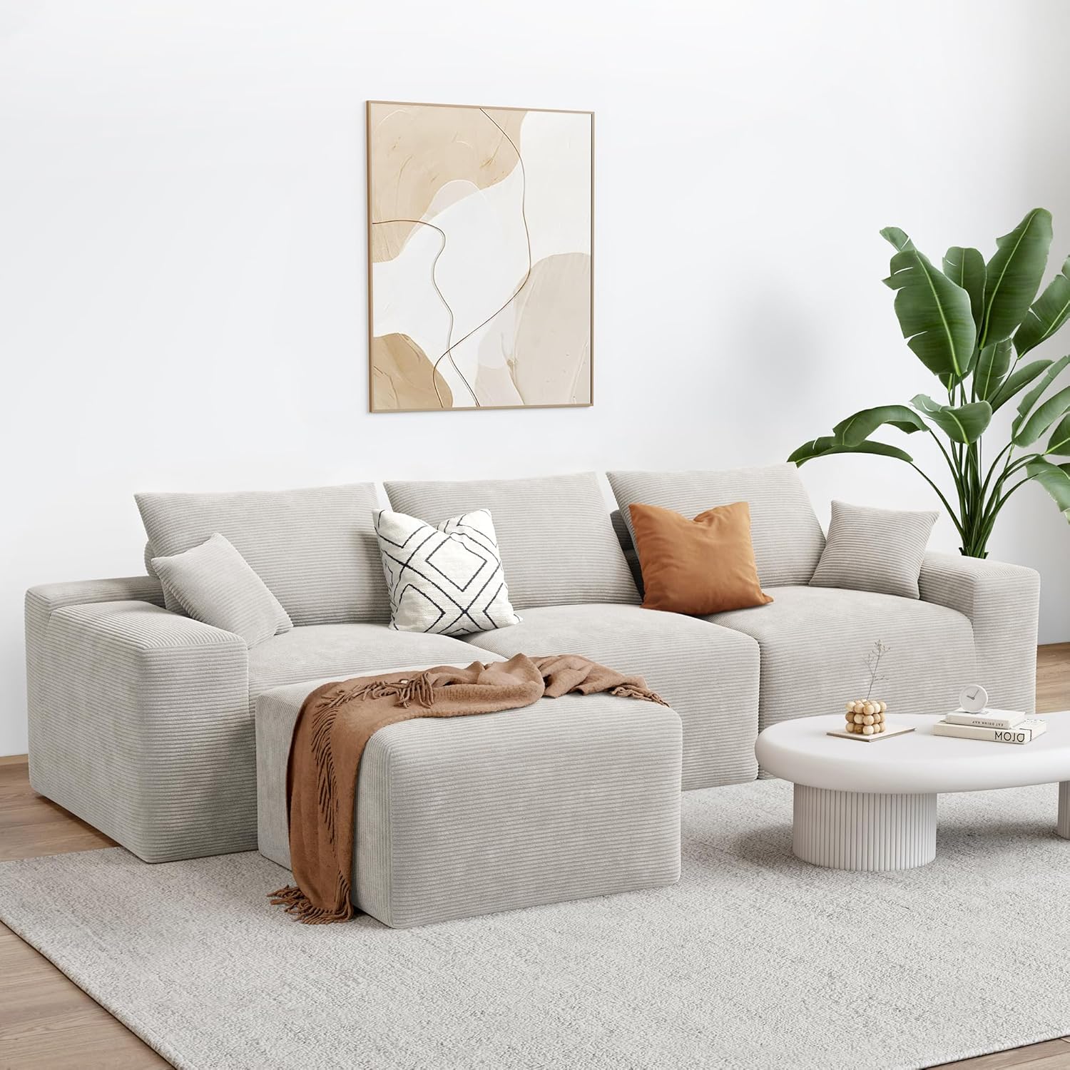 LIKIMIO 120" L-Shaped Sofa