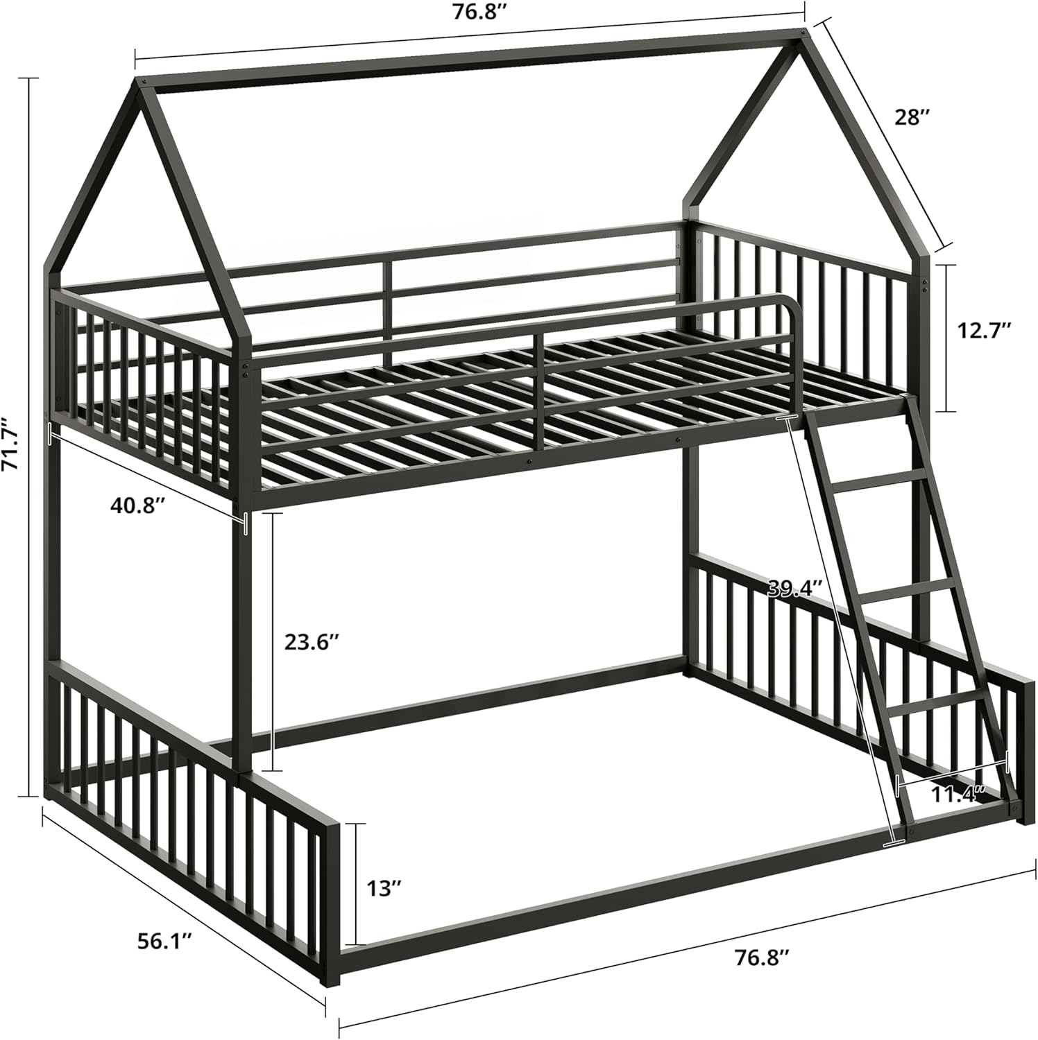 LIKIMIO House Shaped Bunk Bed